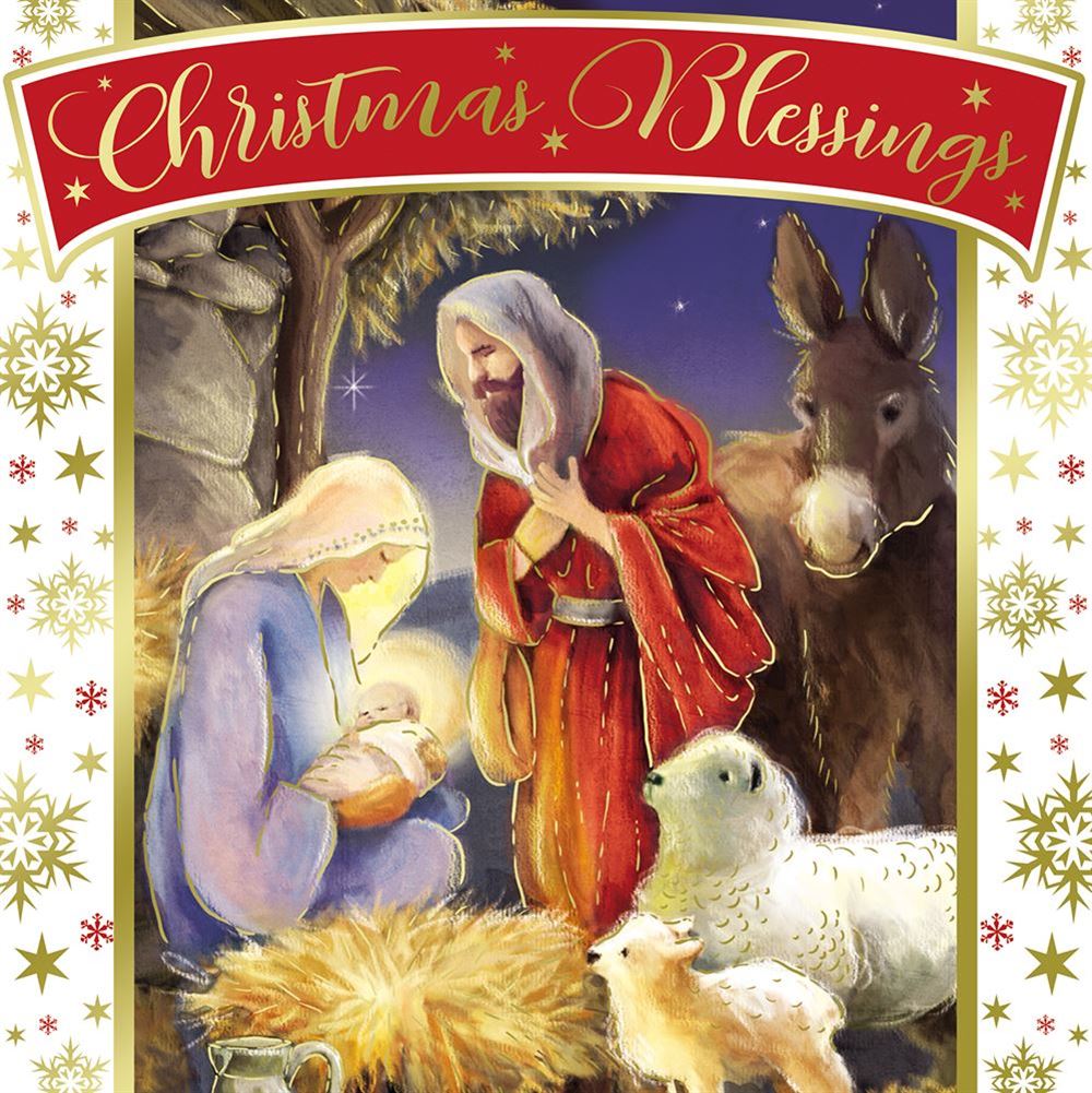 Pack of 10 Religious Nativity Christmas Boxed Cards