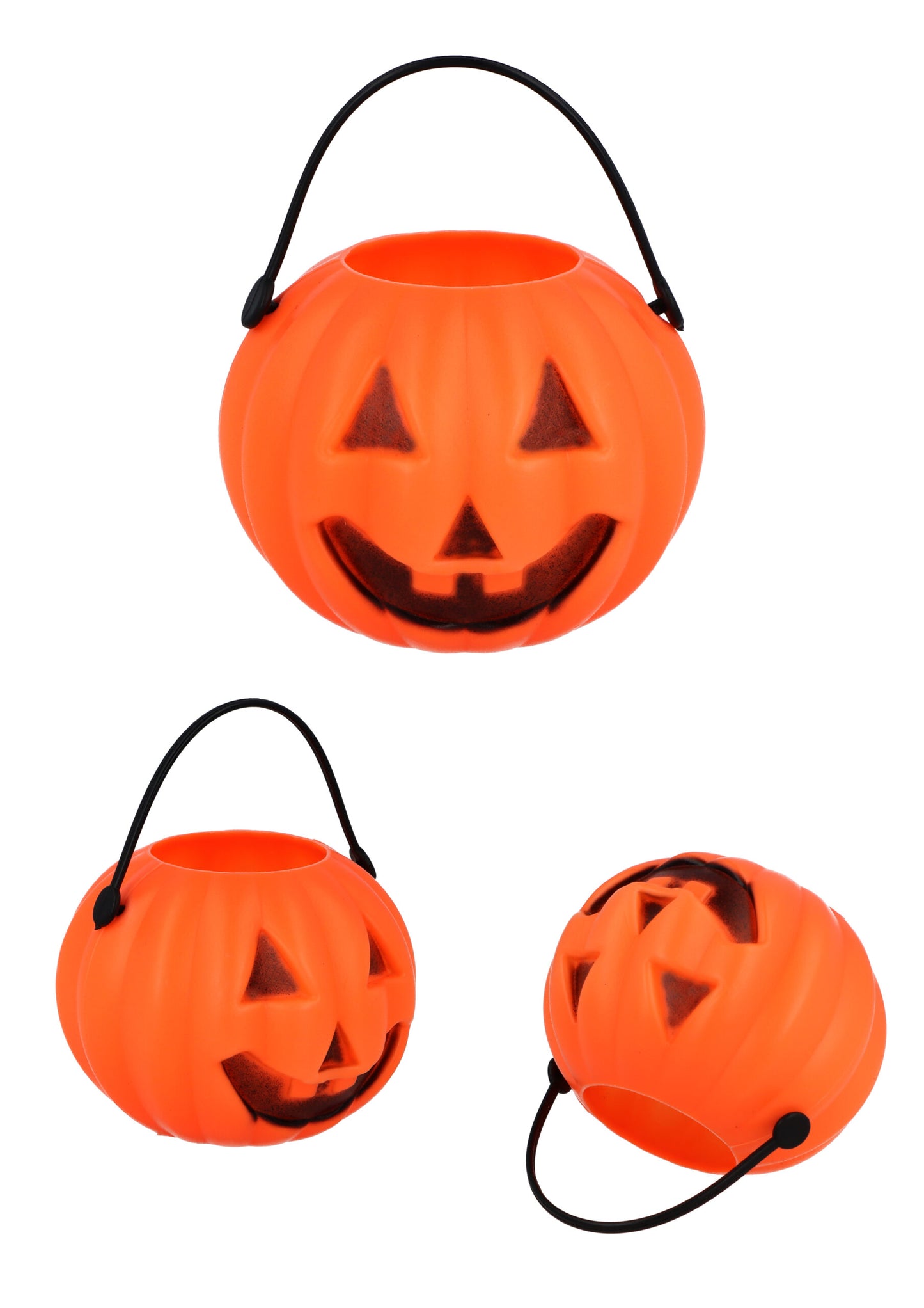 Pack of 24 Halloween Pumpkin Treat Buckets 6.5cm x 5.5cm