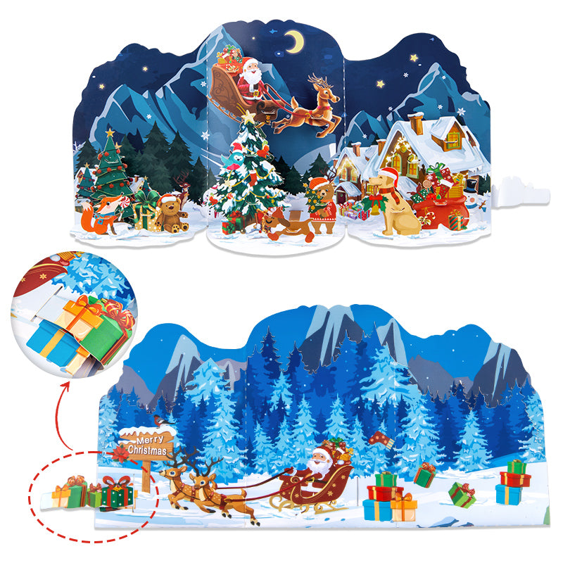 Santa’s Sleigh Ride 3D Pop Up Christmas Card