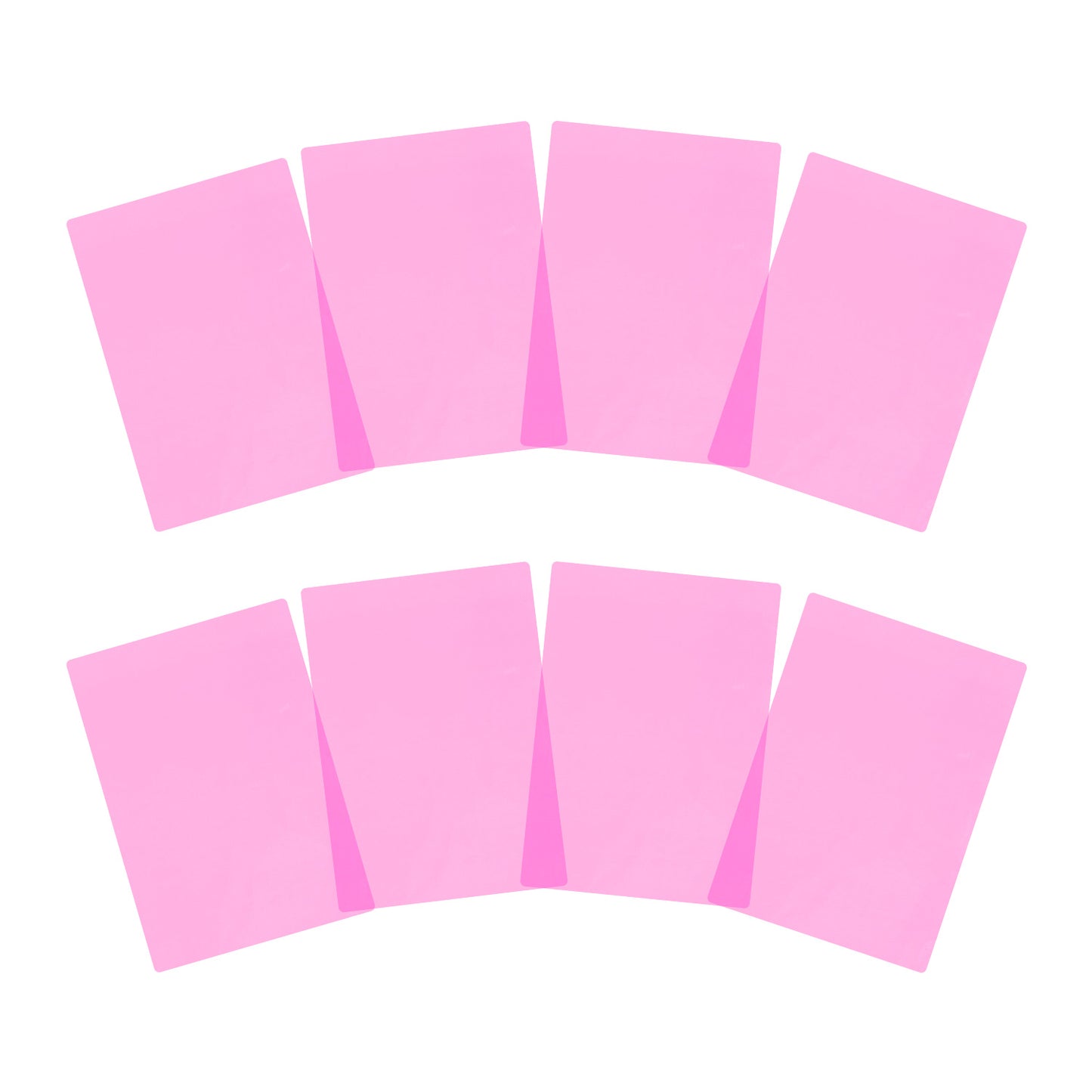 Pack of 24 A5 Plain Pink Dyslexia Overlay Reading Sheets – PET Material, Rounded Corners