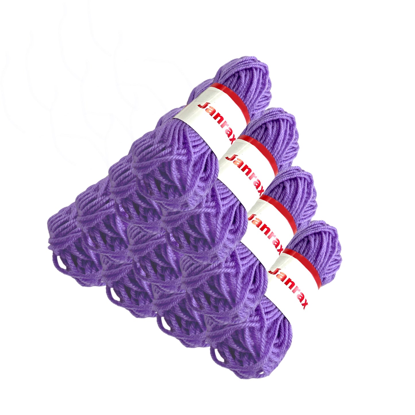 Lilac Acrylic Yarn Roll – 10g, 4 Strand 8 Ply Knitting Wool