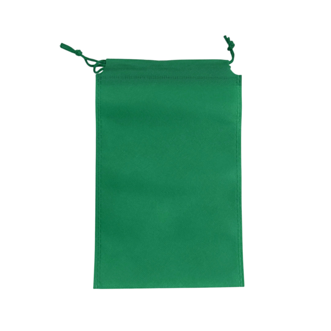 Pack of 100 Dark Green Coloured 25x16cm Non-Woven Drawstring Bags