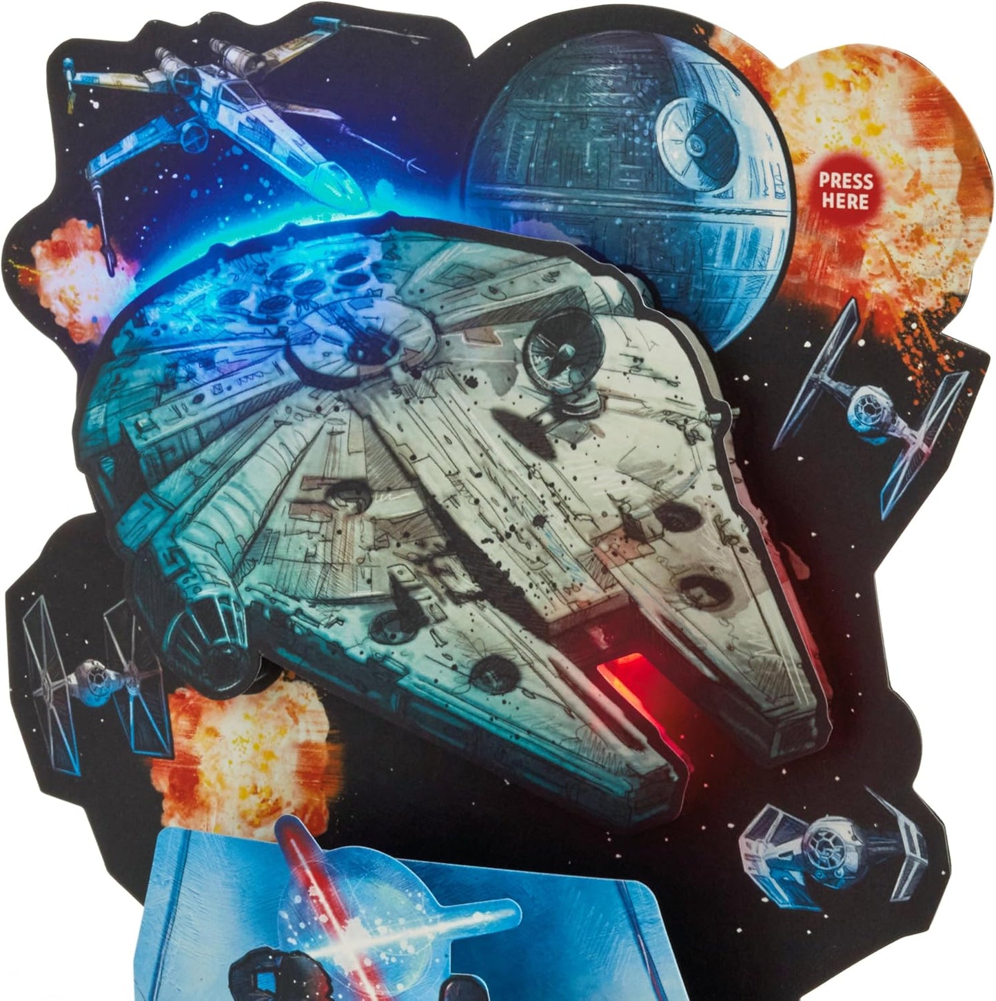 Star Wars Theme Pop Up Birthday Card with Music Out of this Galaxy