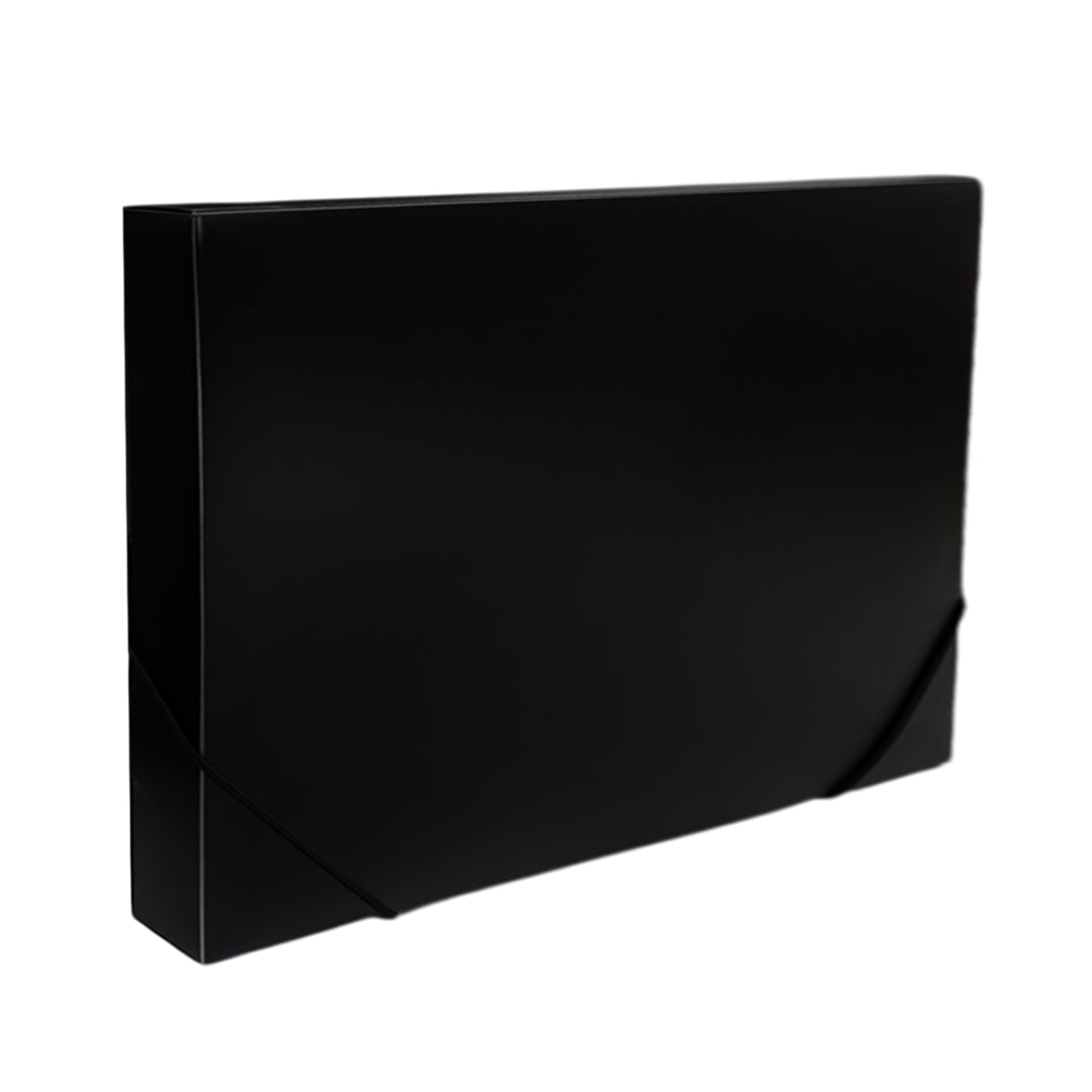 A4 Clearview Black Box File with Elastic Closure– Choice Wholesale