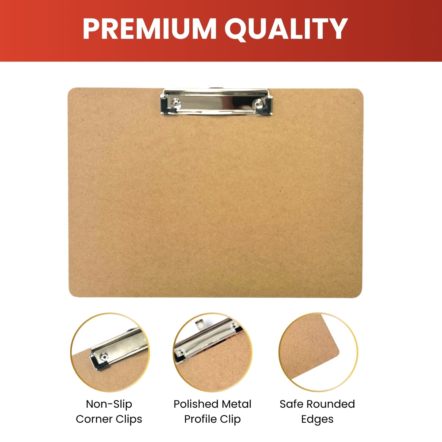 Pack of 2 A4 Wooden Clipboards – Portrait & Landscape Orientation
