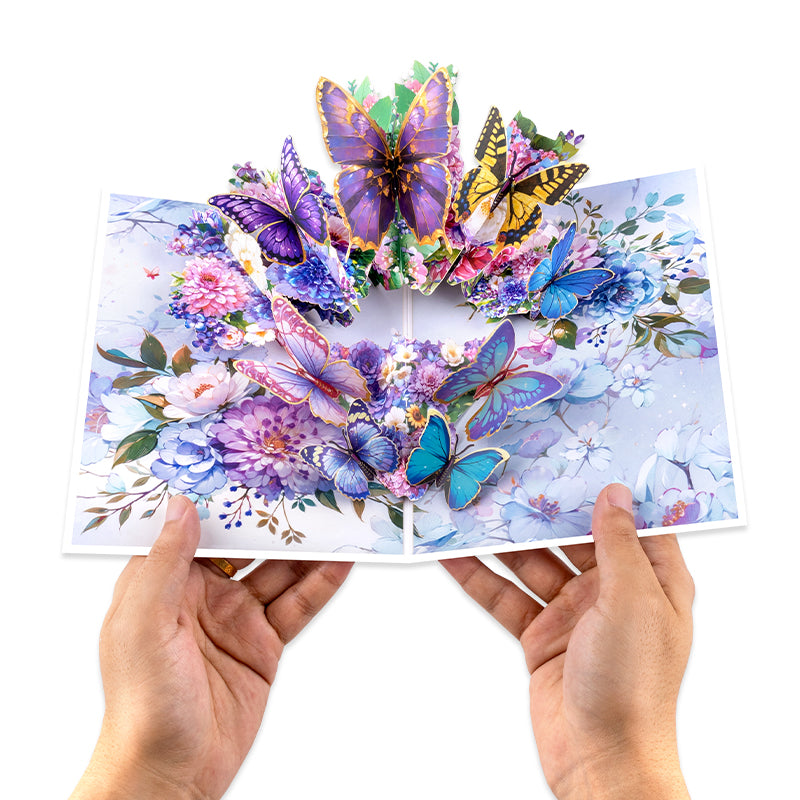 Colorful Whispers Butterfly & Flower 3D Pop Up Card