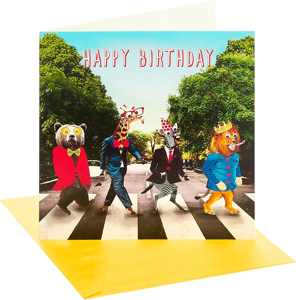 Parklife Animal Zebra Crossing Design Birthday Card