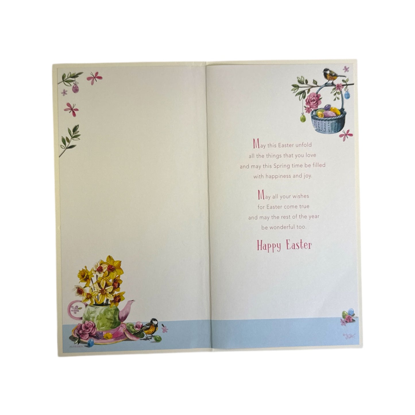 To All The Family Chicks And Eggs Floral Easter Card