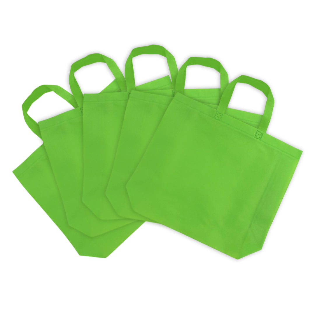 Pack of 25 Light Green Coloured 45x35x12cm Non-Woven Bags with Handle