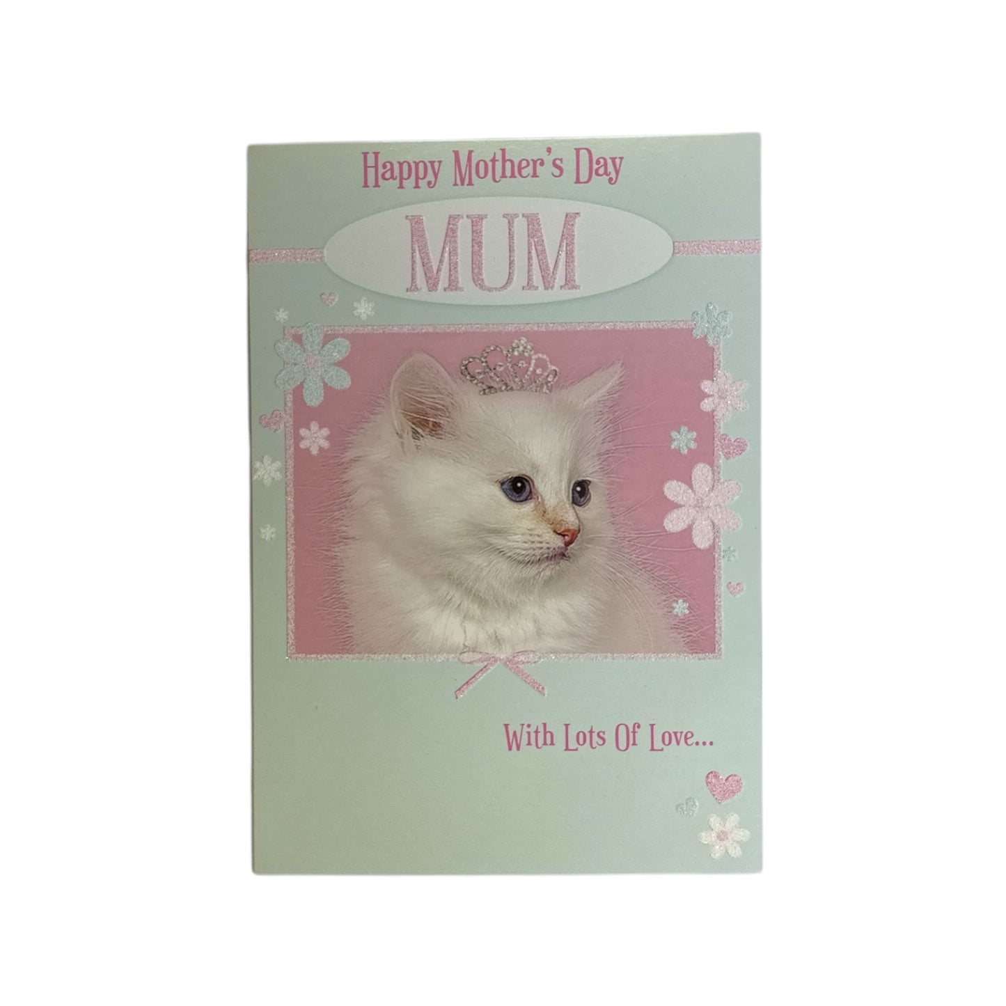Mum Cat Wearing a Tiara Design Mother's Day Card