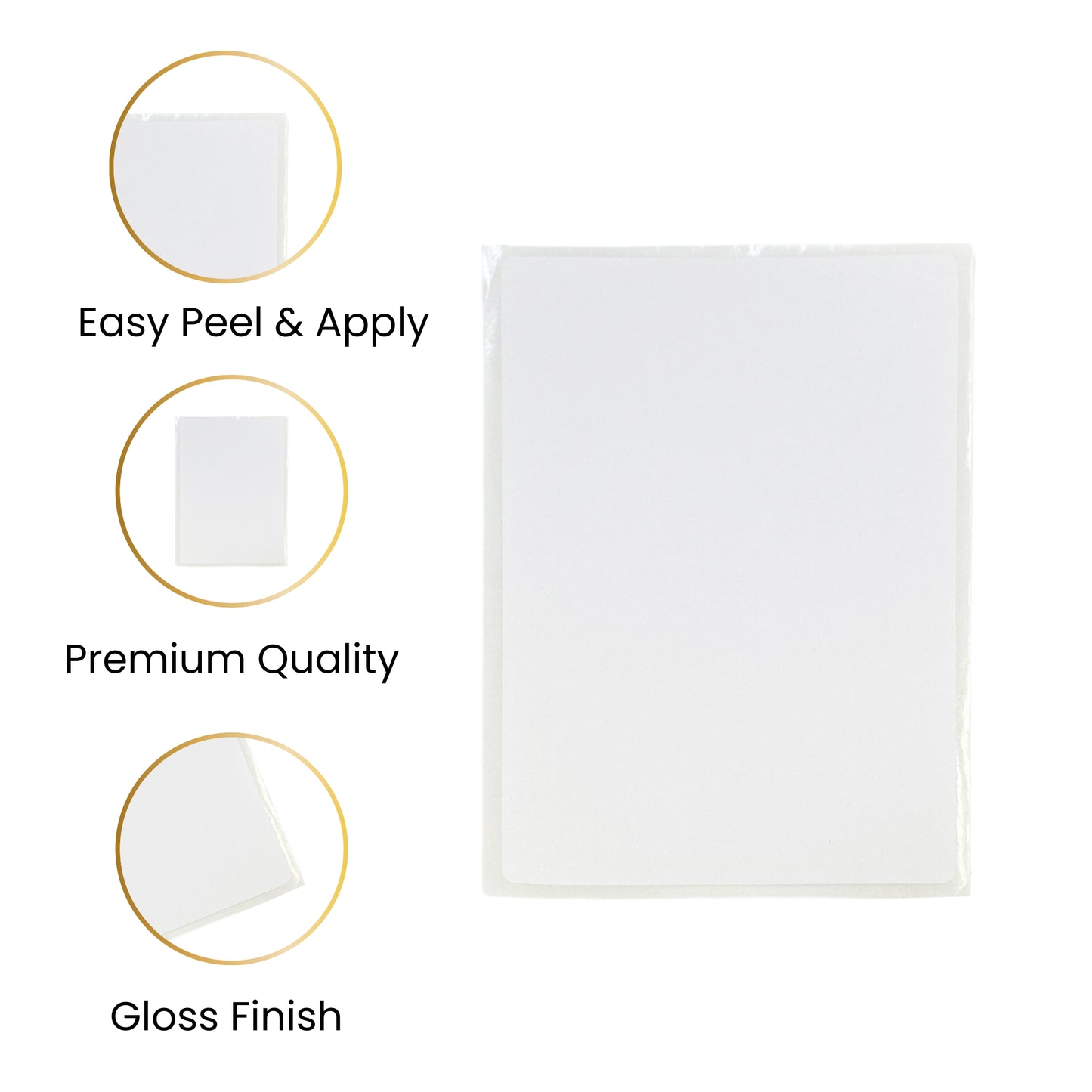 Pack of 84 White 80x110mm Rectangular Labels - Adhesive Stickers