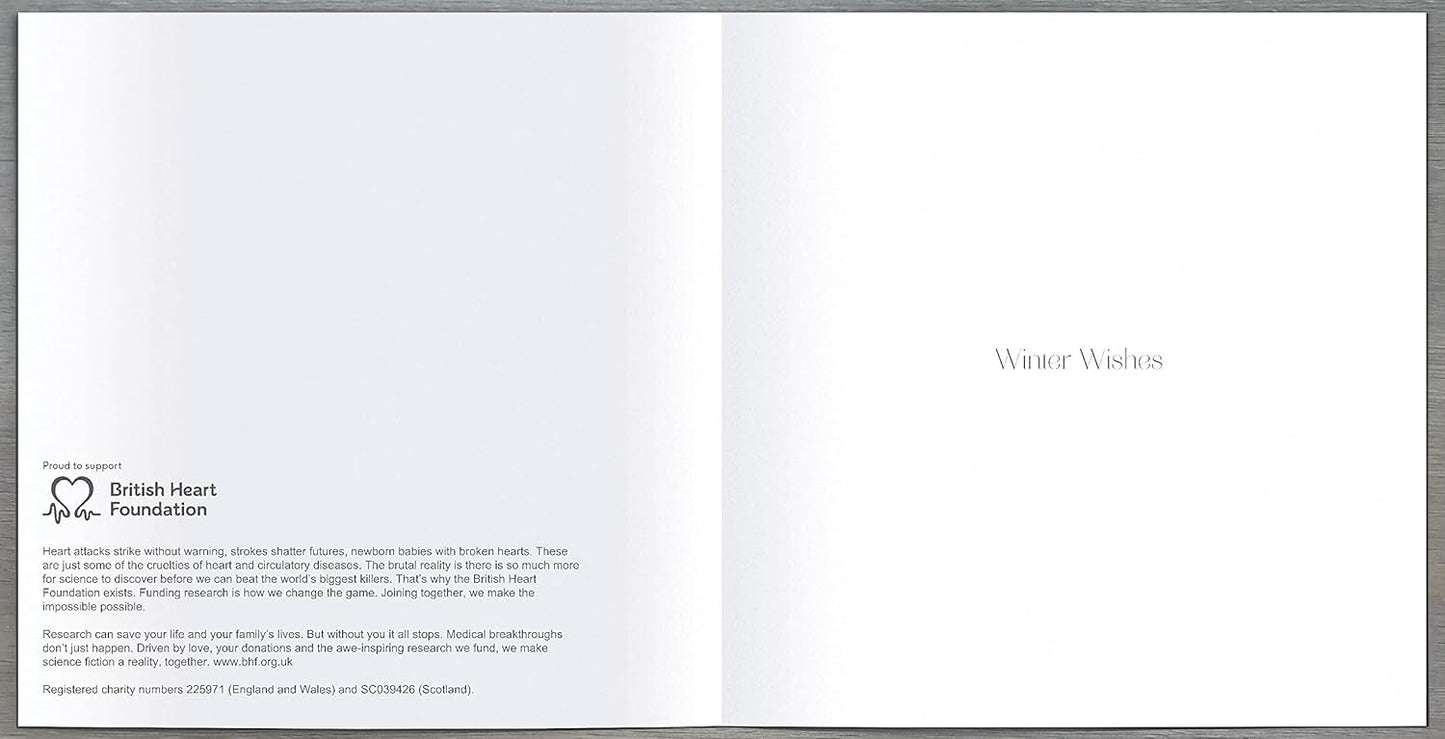 Pack of 8 Highland Cow British Heart Foundation Charity Christmas Cards Xmas