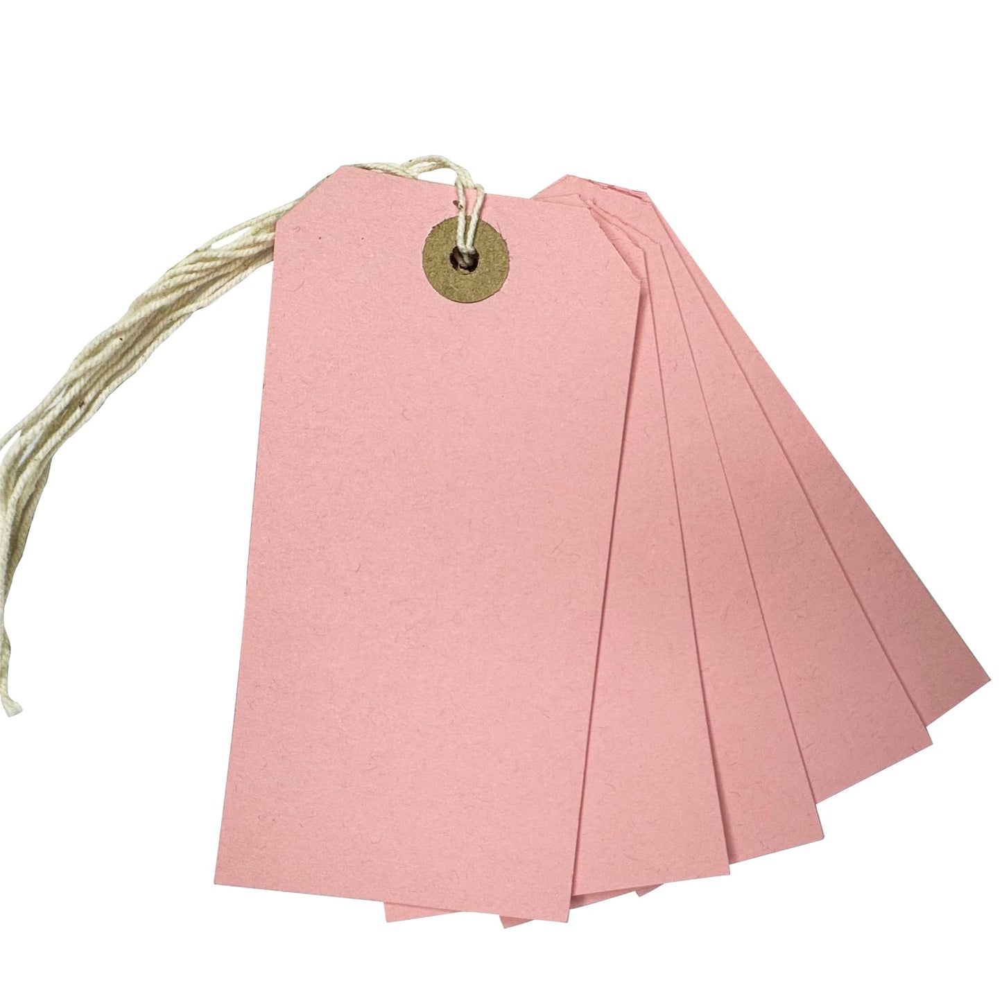 Pack of 50 Light Pink Strung Tags 120mm x 60mm