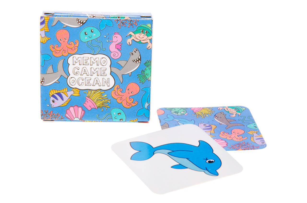 Pack of 12 Sea Animals Mini Memory Games 28 Cards