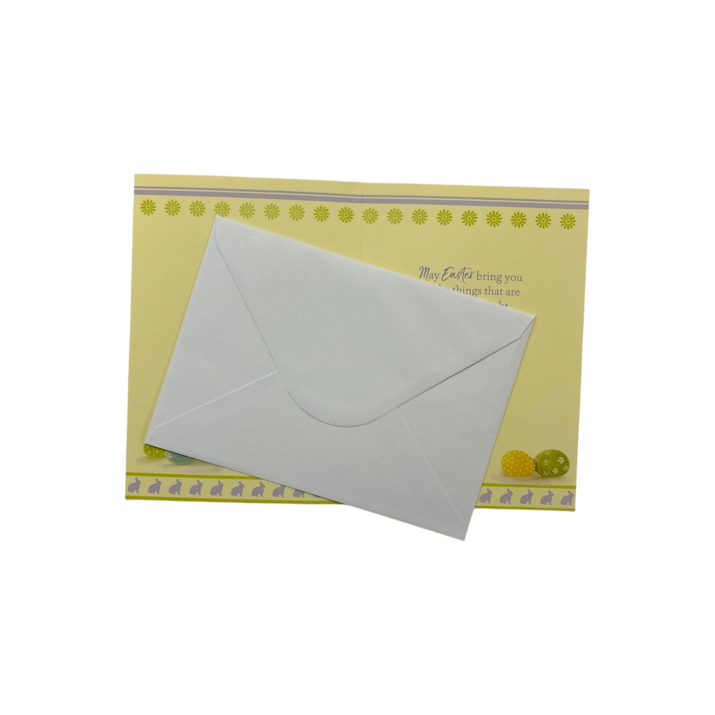 Bucket of Flowers And Eggs Design Open Easter Card