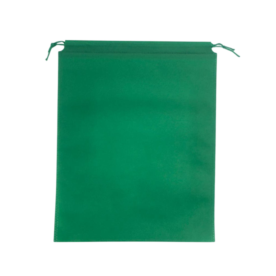 Pack of 100 Dark Green Coloured 32x22cm Non-Woven Drawstring Bags