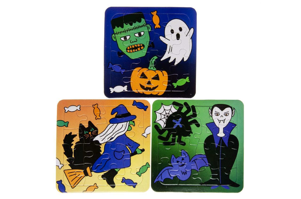 Pack of 12 Halloween Mini Puzzle Games