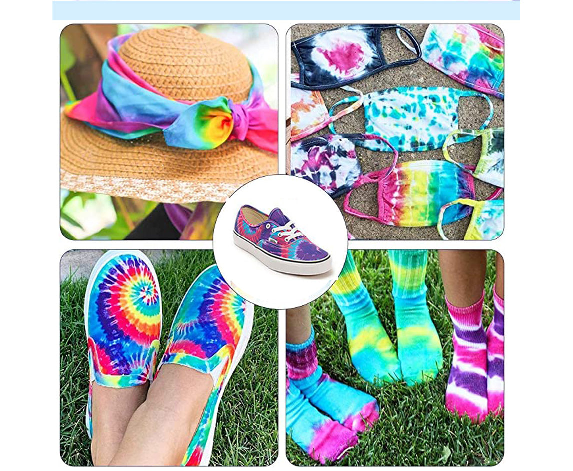 Pack of 3 Colours Tie Dye Kit - Fuchsia, Yellow, Turquoise