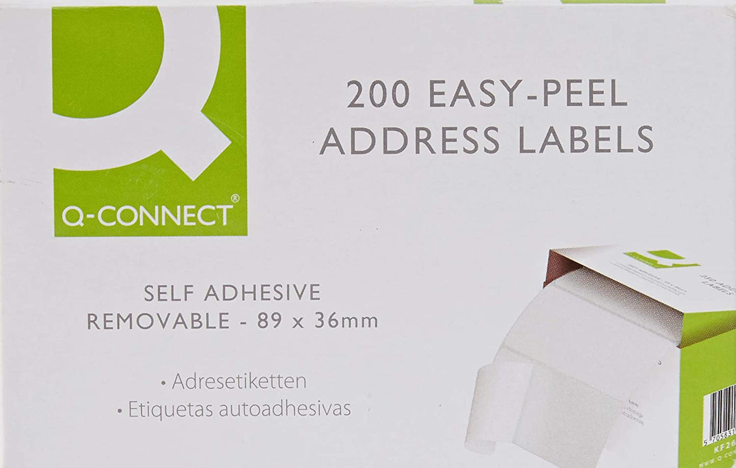 Pack of 200 Roll Repositionable Self Adhesive White Address Labels 89mmx36mm