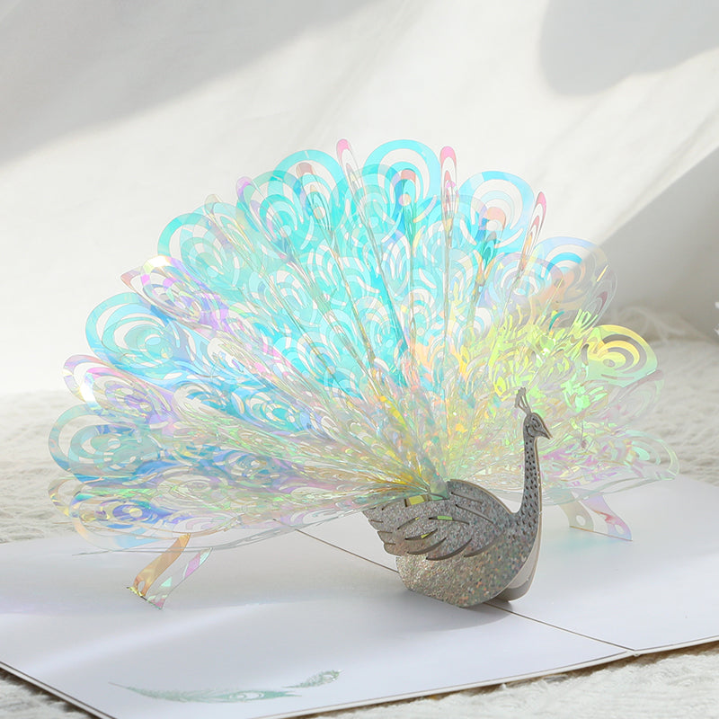 Peacock Majesty 3D Pop Up Greeting Card