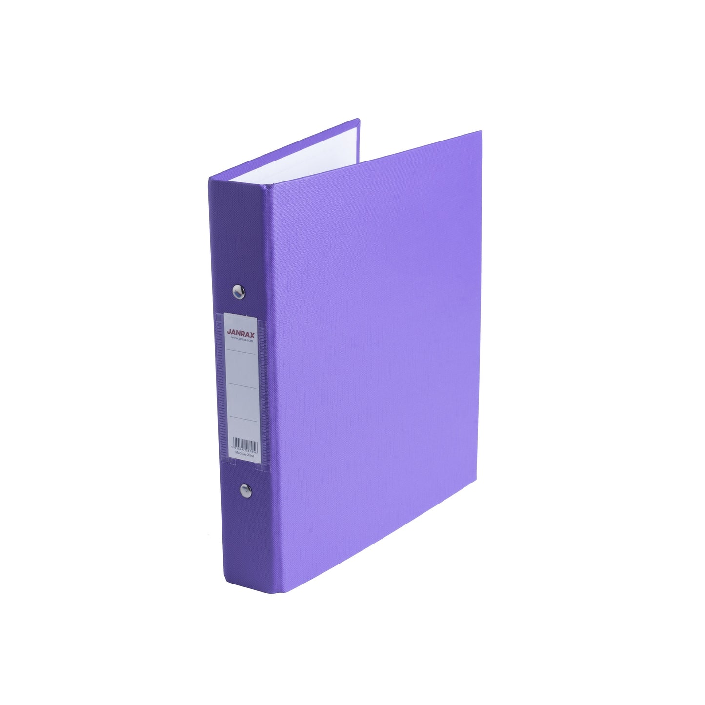 Pack of 3 A5 Purple Paper Over Board Ring Binders by Janrax