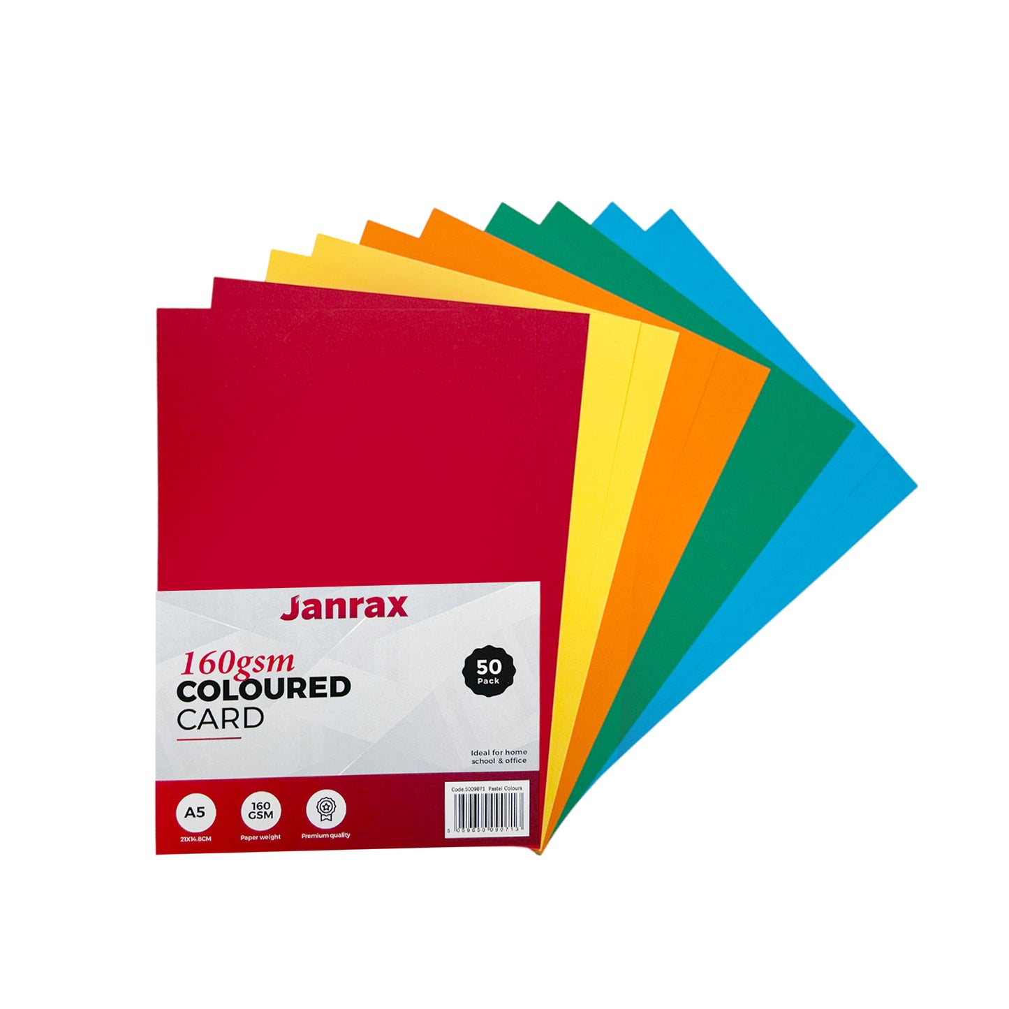 Pack of 4000 A4 Assorted Primary Coloured Card 160gsm Sheets