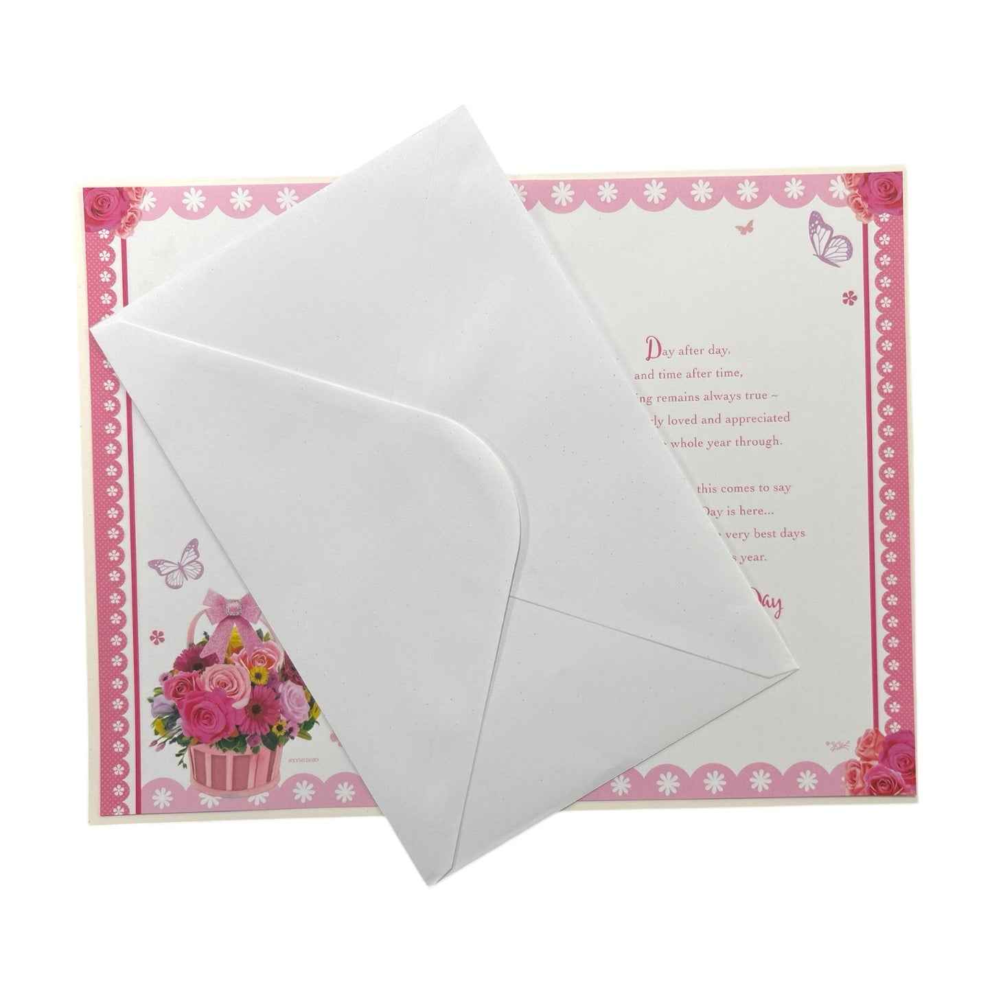 To My Wife Basket Of Pink Flowers Design Mother's Day Card