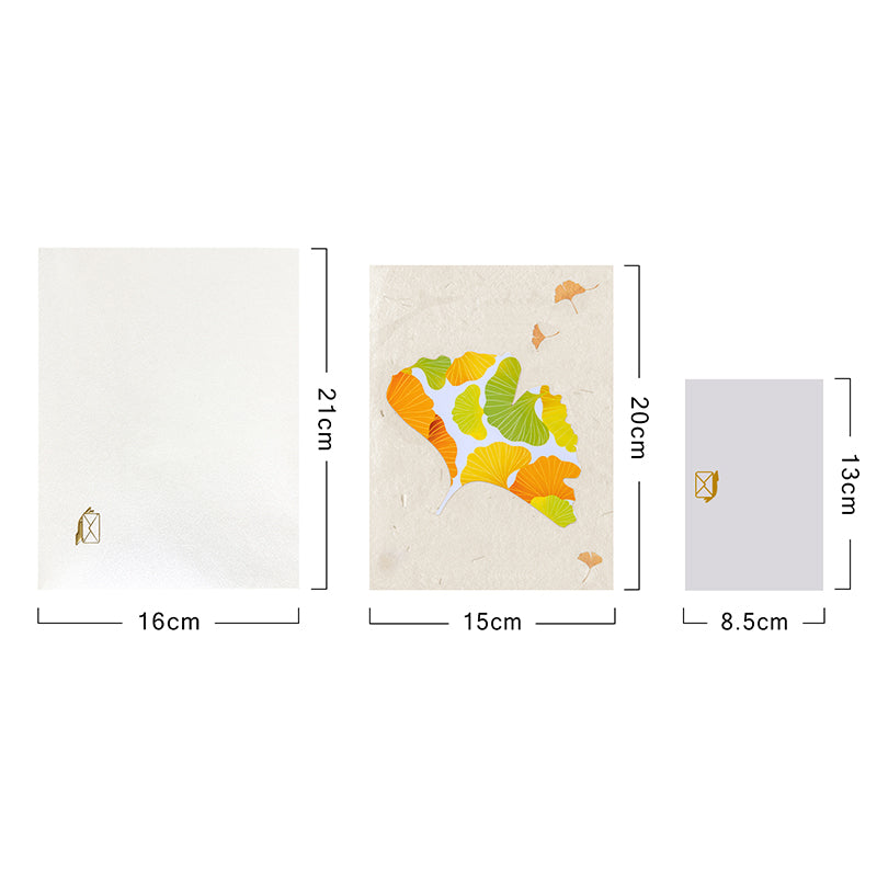 Golden Ginkgo Autumn 3D Pop Up Greeting Card