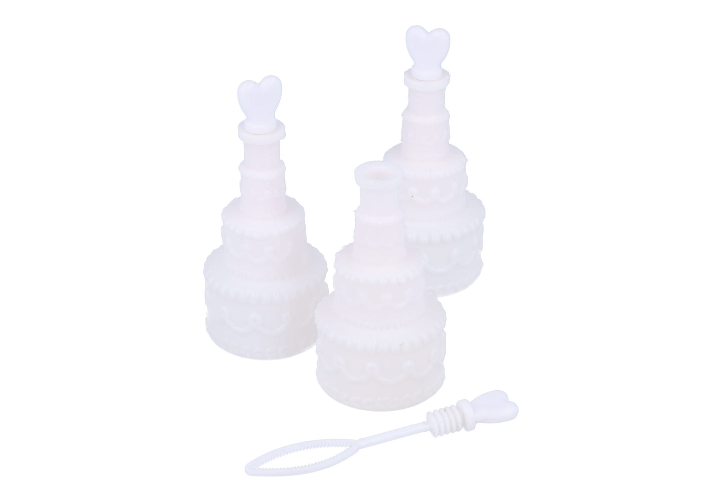 Pack of 24 White Wedding Cake Bubbles