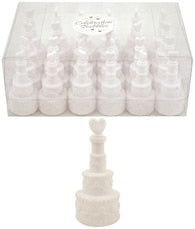 Pack of 24 White Wedding Cake Bubbles