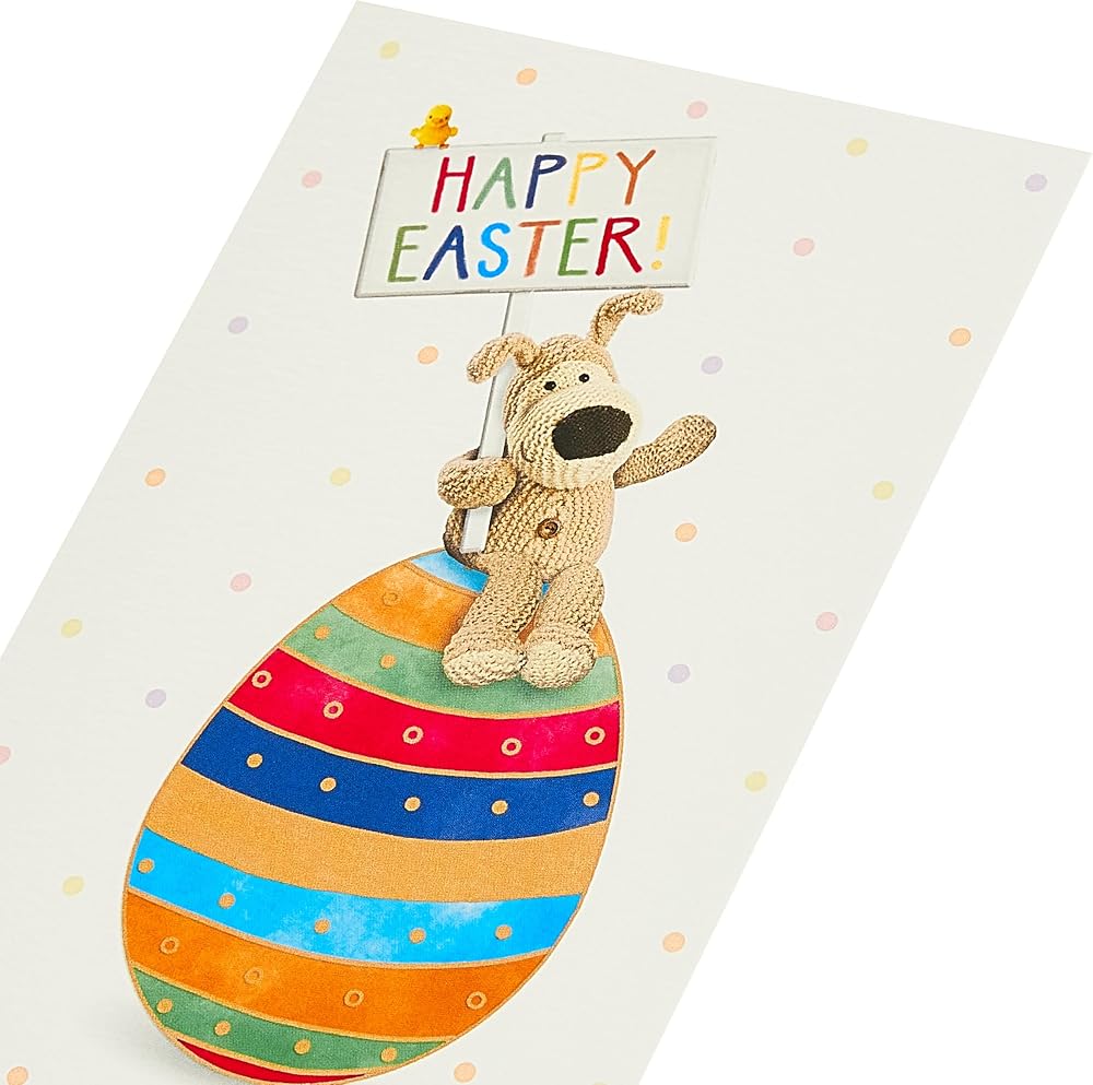Boofle Sitting on Top Of An Egg Easter Card
