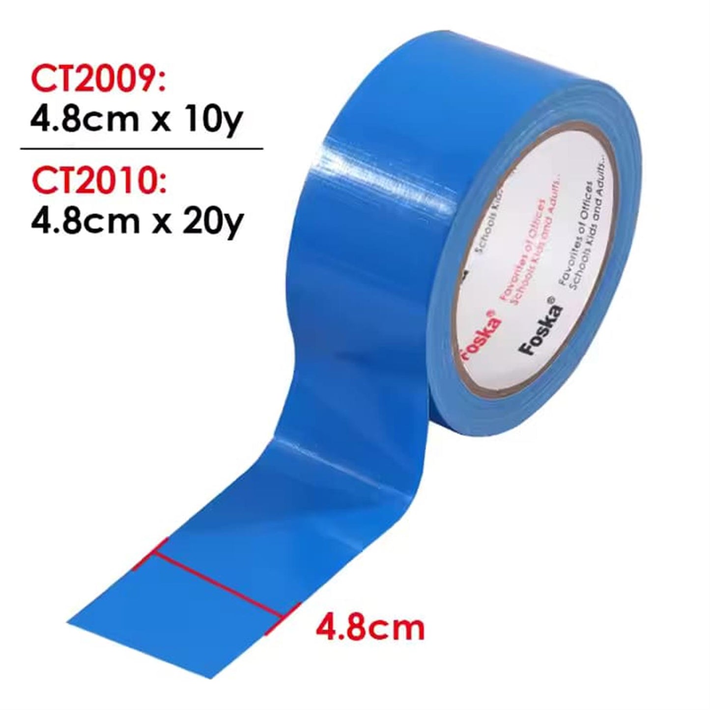 Single Adhesive Colorful Rubber Sticky Durable Duct Tape 4.8cm x 10y