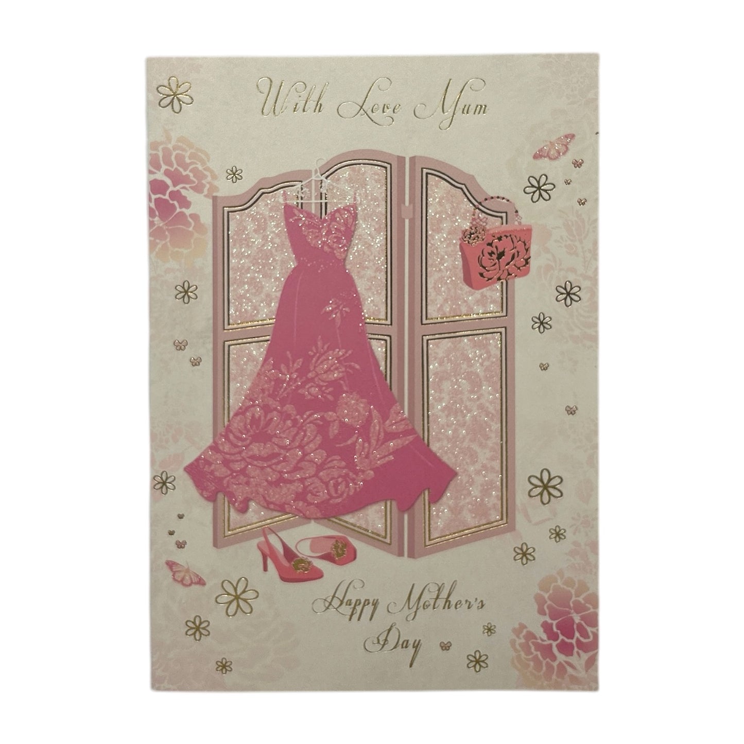 For Mum Stunning Pink Dress Mother's Day Card