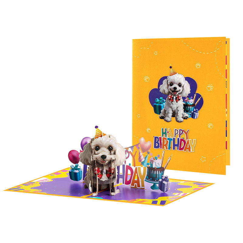 Party Pup Cheerful Dog Themed Birthday Card