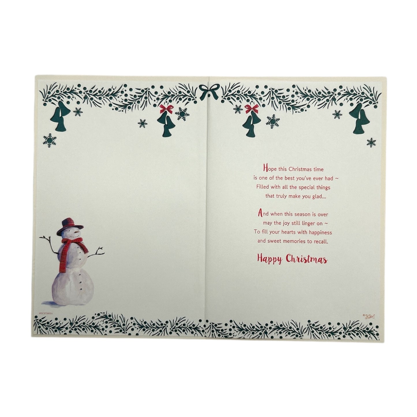 Festive Door Design To Granddaughter and Her Husband Christmas Card