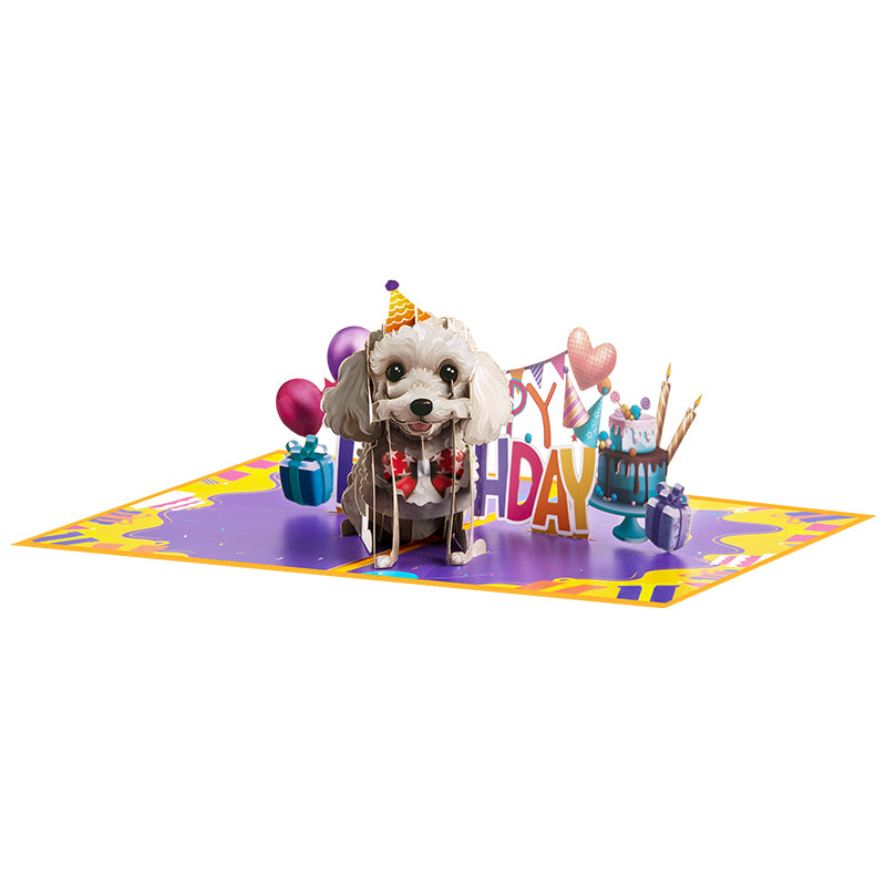 Party Pup Cheerful Dog Themed Birthday Card