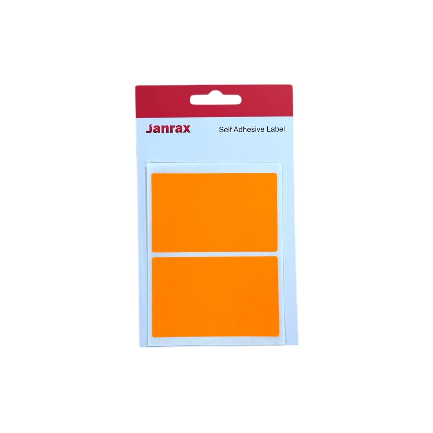 Pack of 80 Fluorescent Orange 50x80mm Rectangular Labels
