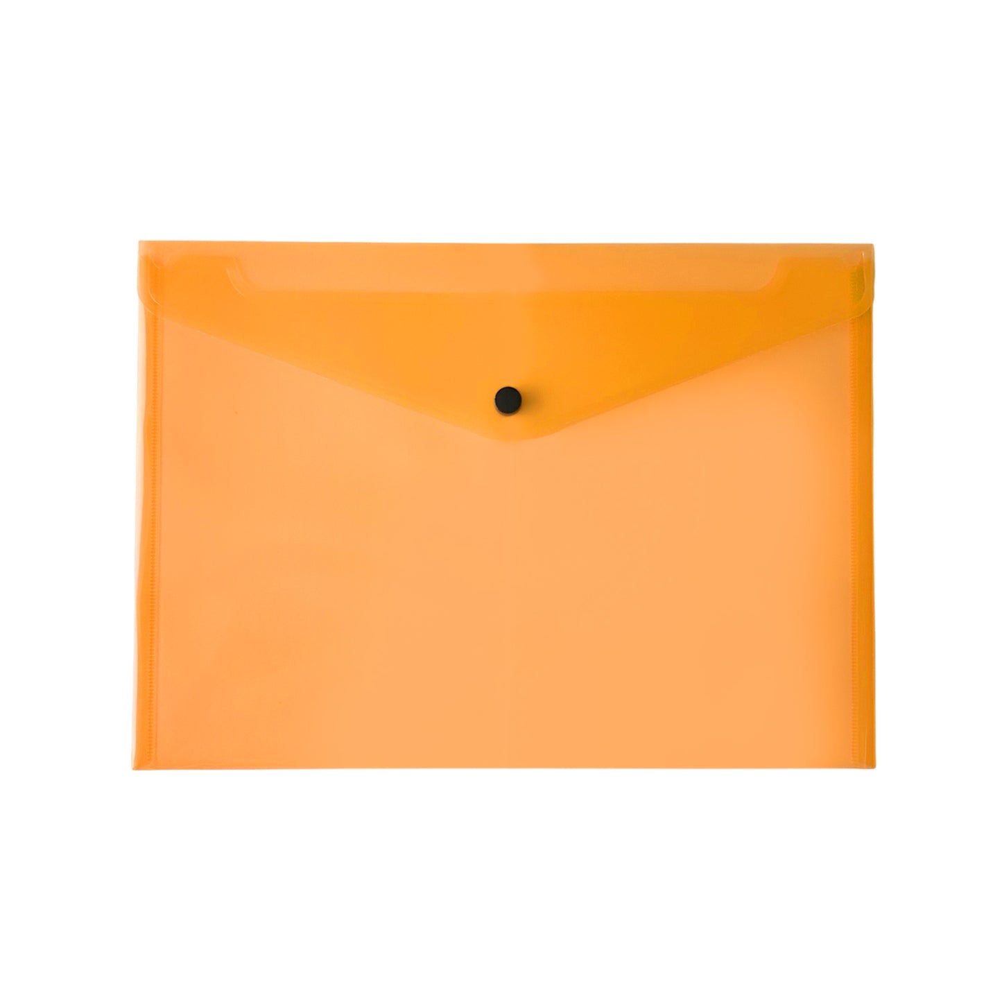 Pack of 12 Janrax A4 Orange Document Wallets - Button Stud Folder