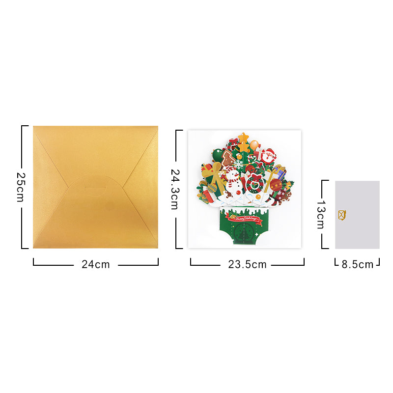Holiday Magic Xmas Cheer 3D Pop Up Christmas Card