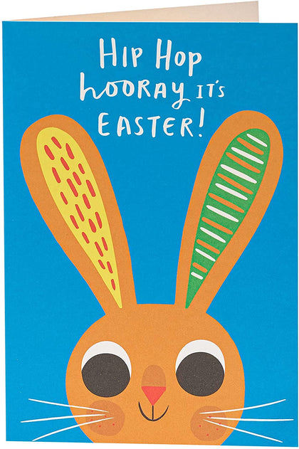 Kids Easter Wishes Bunny Design Greeting Card