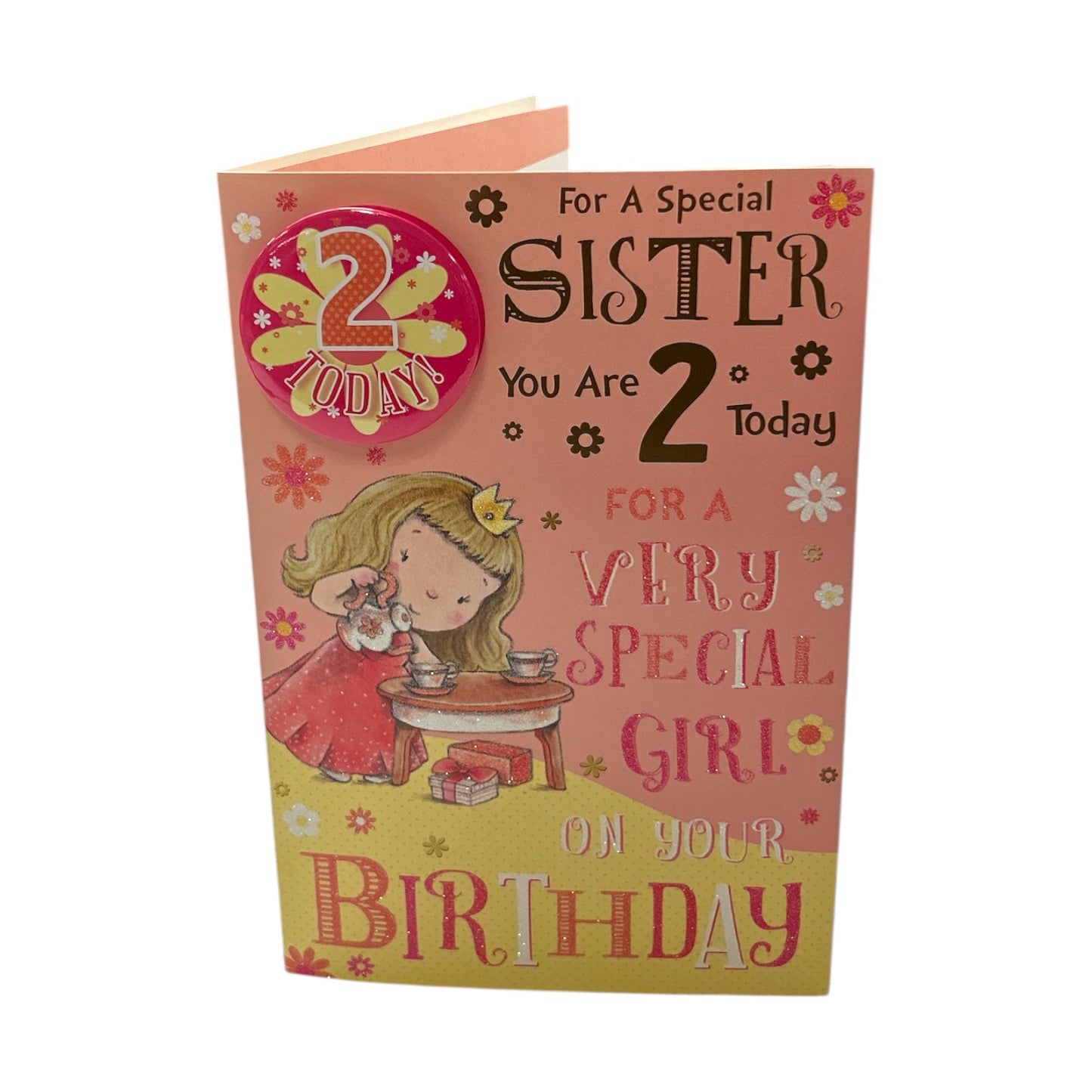 Sister Age 2 Juvenile Candy Club Birthday Card