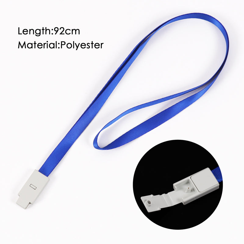 Pack of 12 Assorted Colour Lanyards - Name Badge Card Holders