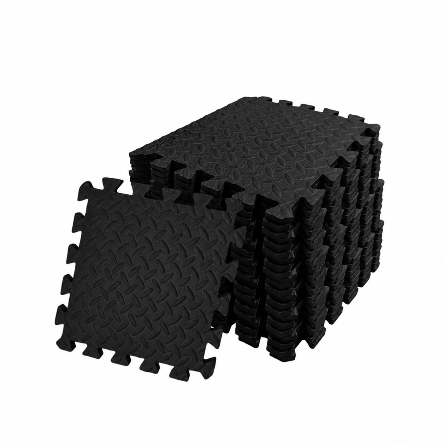 Pack of 4 30x30cm Black Coloured 1cm Thick EVA Foam Mats