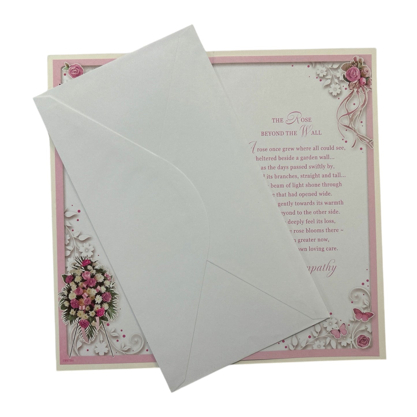 Loss of Wife Floral Sympathy Opacity Card
