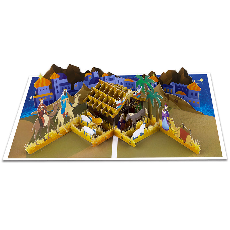 The Night of Jesus Nativity 3D Pop Up Christmas Card