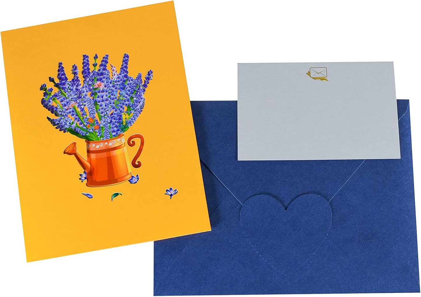 Lavender Vase 3D Pop Up Greeting Card - Mother's Day Anniversary Birthday Get Well