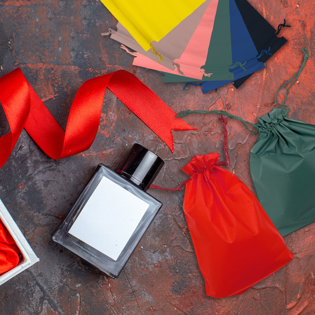 Pack of 25 Yellow Coloured 21x29cm PEVA Frosted Drawstring Bags