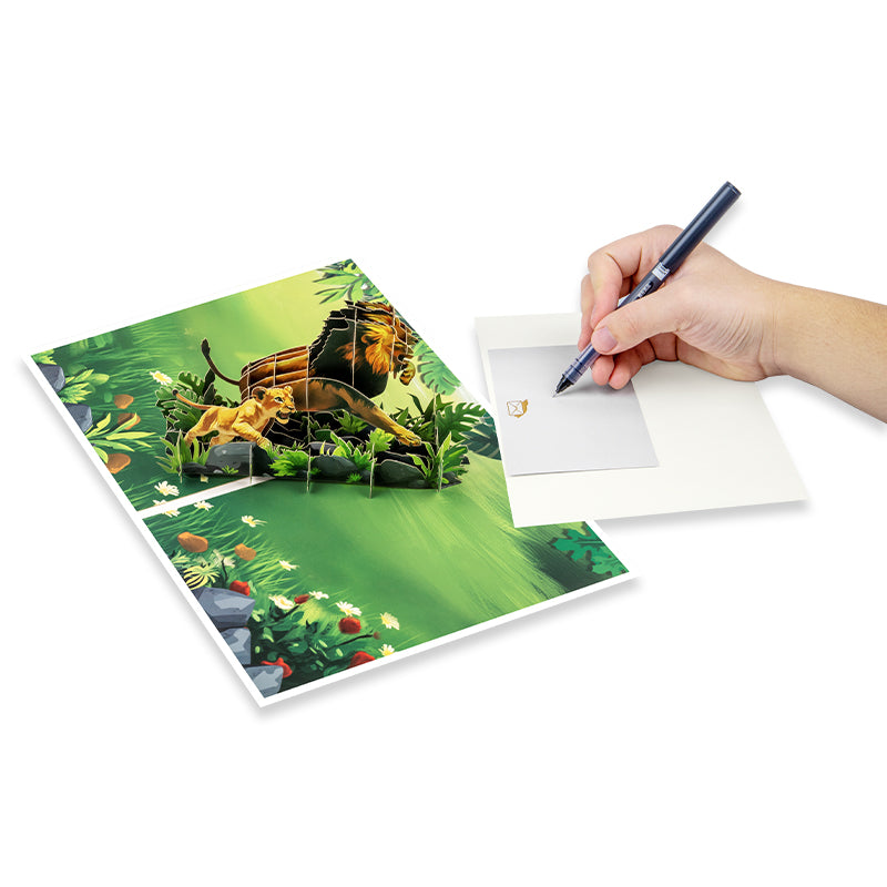Lion Legacy 3D Father & Son Pop Up Father's Day Card