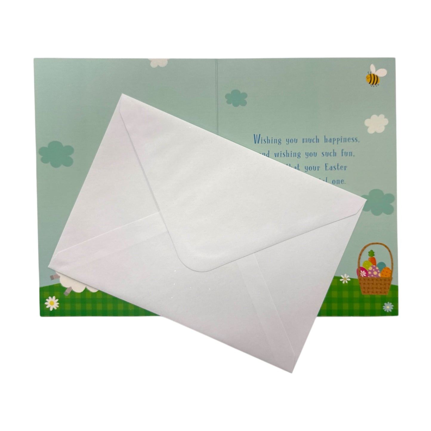 For Nephew Cute Lamb with Eggs Design Easter Card