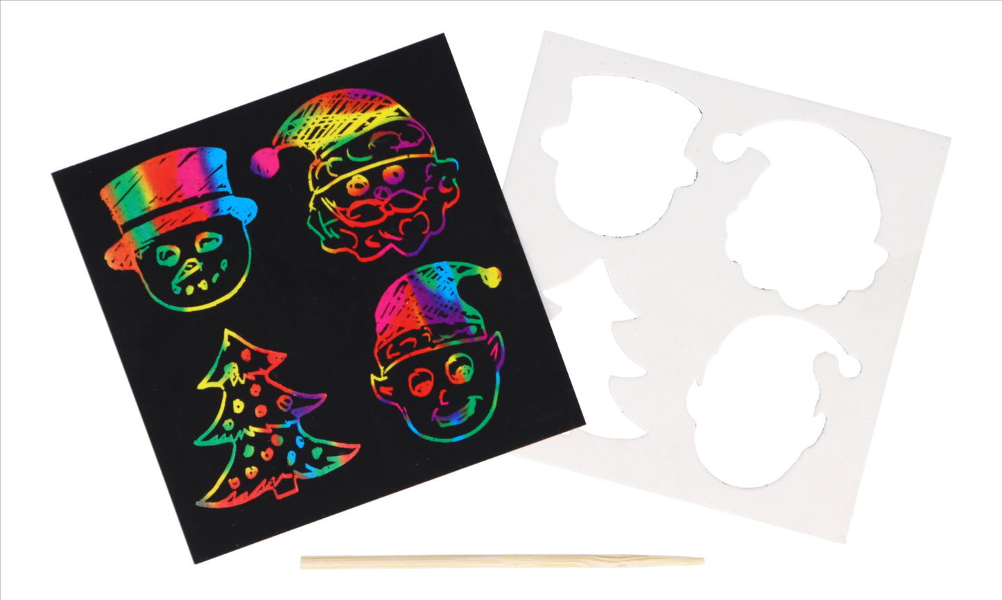 Box of 108 Eco-Friendly Christmas Magic Colour Scratch Sets